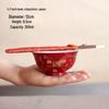 Underglaze Porcelain Longevity Bowl Set with Chopsticks & Spoon - Ideal Gift for Grandma's Birthday