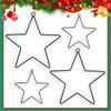 Fünfzackiger Stern hängendes Eisen DIY Metalldekoration Handwerksdekoration handgefertigter Ring Feiertag 10/20/25/30cm