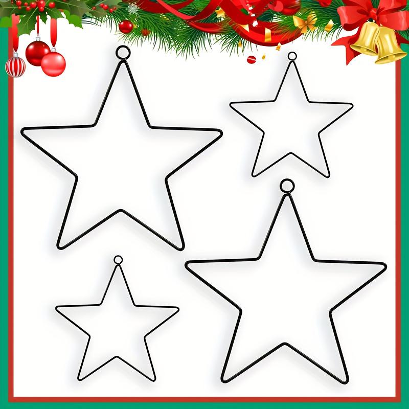 Fünfzackiger Stern hängendes Eisen DIY Metalldekoration Handwerksdekoration handgefertigter Ring Feiertag 10/20/25/30cm