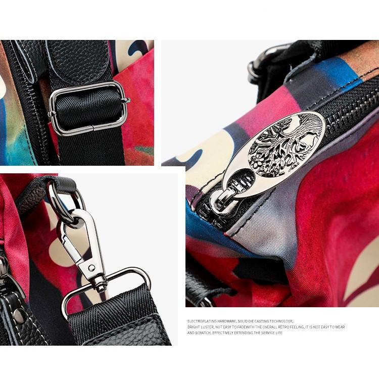 Backpack Women's Ethnic Style Printed Single Shoulder Crossbody Bag Simple and Lightweight Travel Backpack