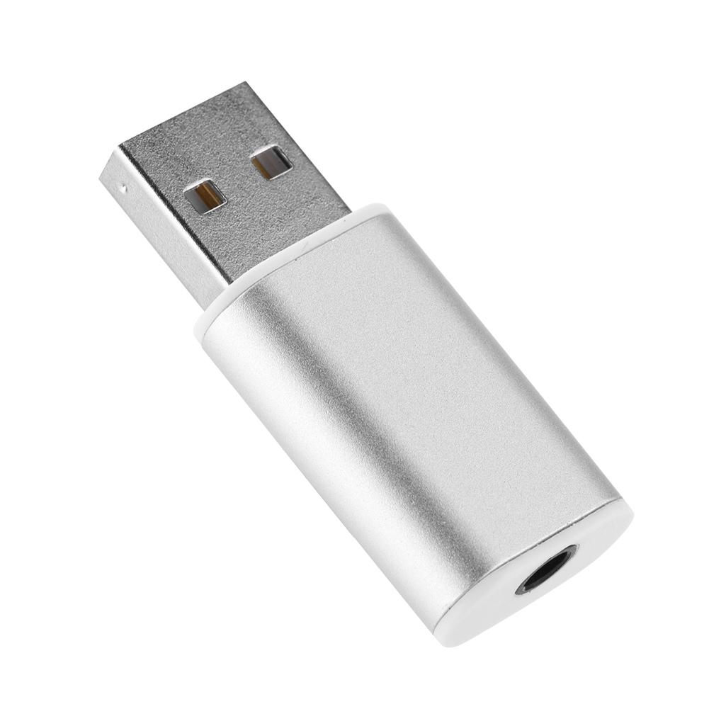 External USB 2.0 to 3.5mm Stereo Sound Card Mic Adapter Speaker (Black)