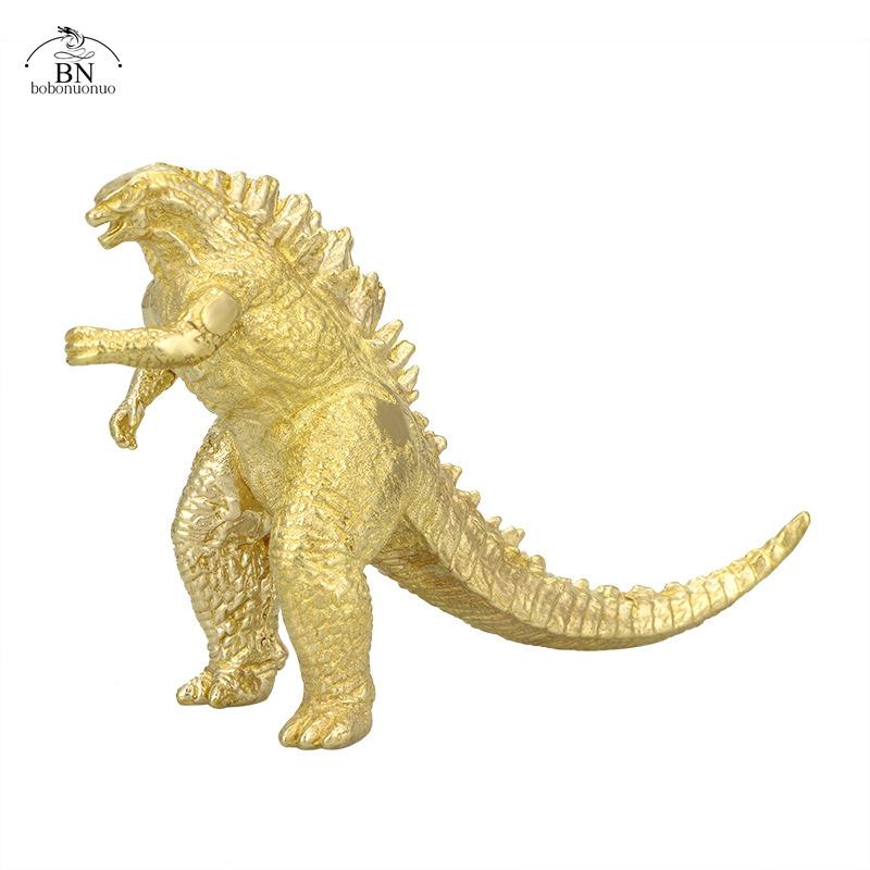 

Тяжелые латунные фигурки монстра-динозавра, миниатюры, аксессуары для украшения дома, настольное украшение для гостиной, статуэтка животного, поделки золотой