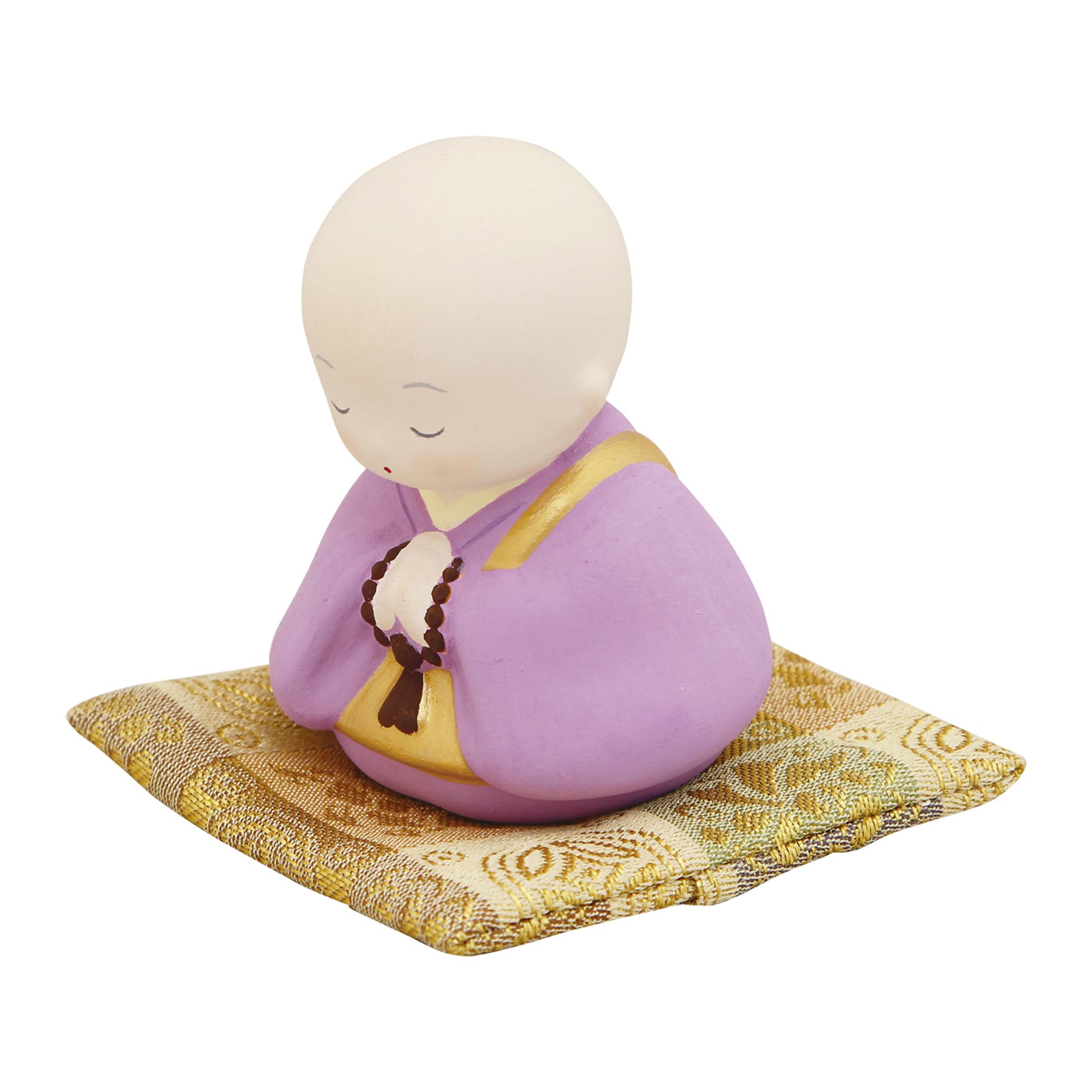 

Ryukodo Buddhist Altar, Offering, Memorial, Compact Figurine with Cushion, Gratitude, Monk, Purple