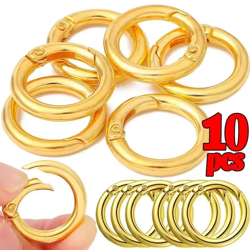 

30/10pcs Metal O Ring Spring Clasps for DIY Jewelry Openable Round Carabiner Keychain Bag Clips Hook Dog Chain Buckles Connector 20mm