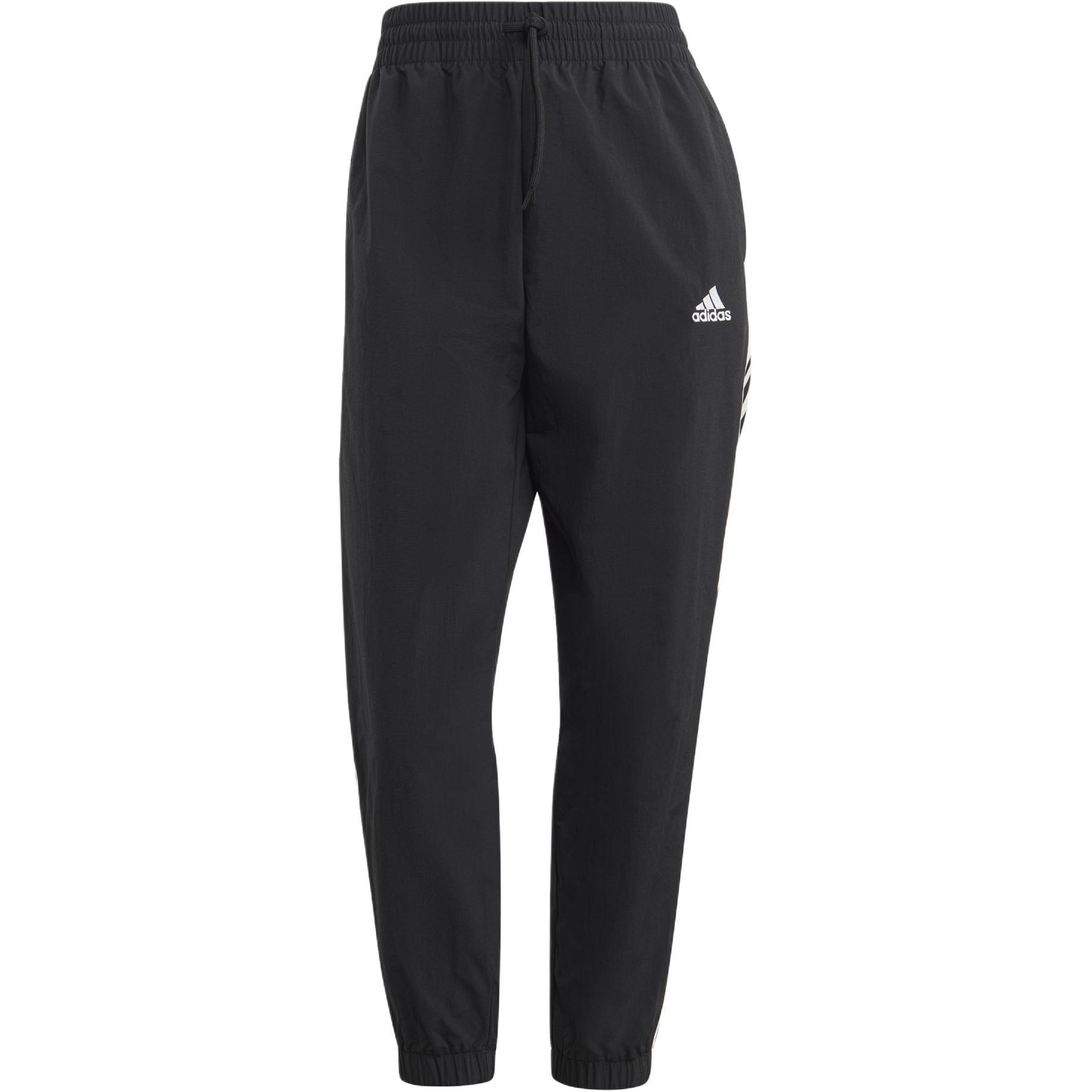 (WMNS) adidas Essentials 3-Stripes Woven 7/8 Pants Asia Sizing Black Women s HT3398 XS
