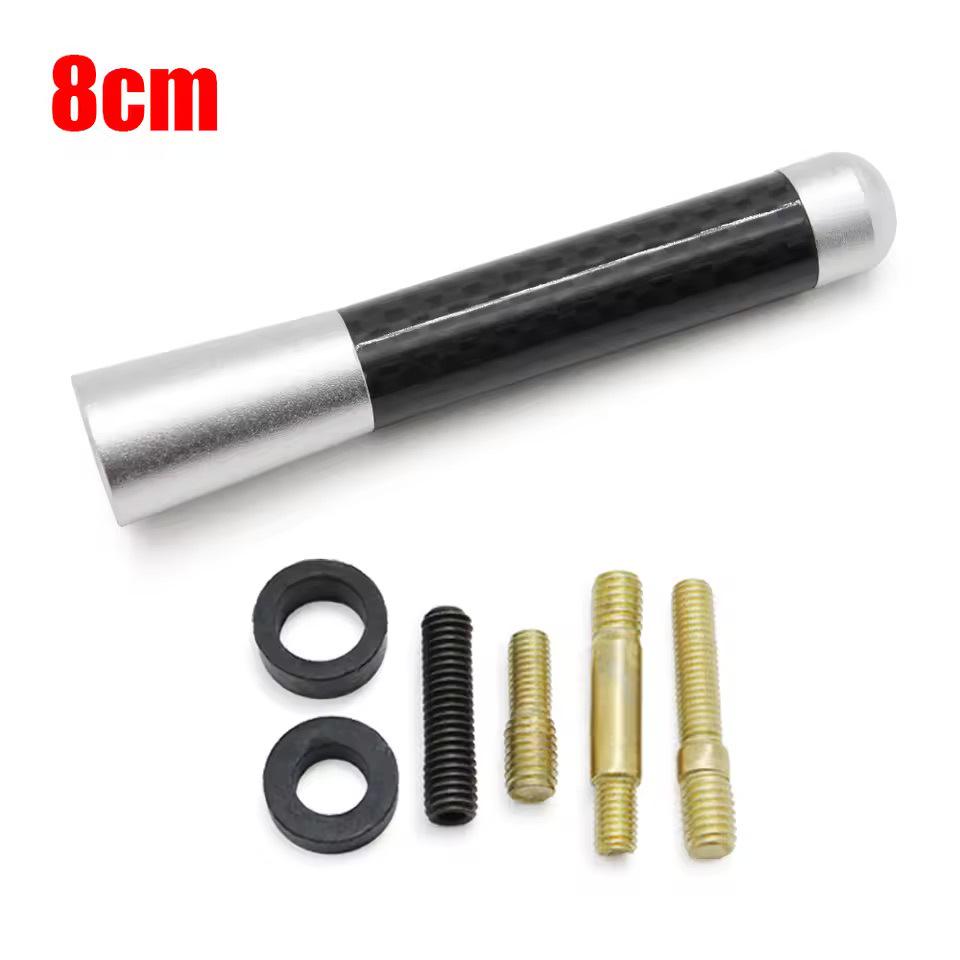 High-Performance Short Car Radio Antenna: Carbon Fiber & Aluminum Design