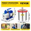 Vacuum Chamber with Pump Vacuum Chamber Kit 5 Gal 5CFM 1/3HP Single Stage