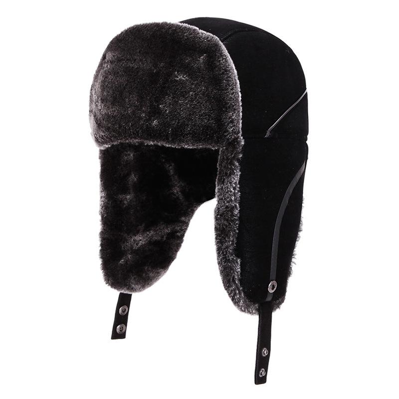 Winter Men's Fashion Thickened Thermal Hat Outdoor Travel Piled Thickened Ear Protection Cold Cotton Hat