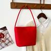 Water Bucket Bag For Women With Embroidery Nylon Casual Small Crossbody Purse For Daily Use