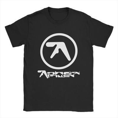 Camiseta Aphex Twin para Hombre Algodón Puro Camisetas Vintage Camisetas de Cuello Redondo Ropa de Manga Corta Regalo de Cumpleaños