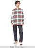 Amazon Essentials Men's Long Sleeve Flannel Shirt, White and Red, Tartan Plaid, Size Small