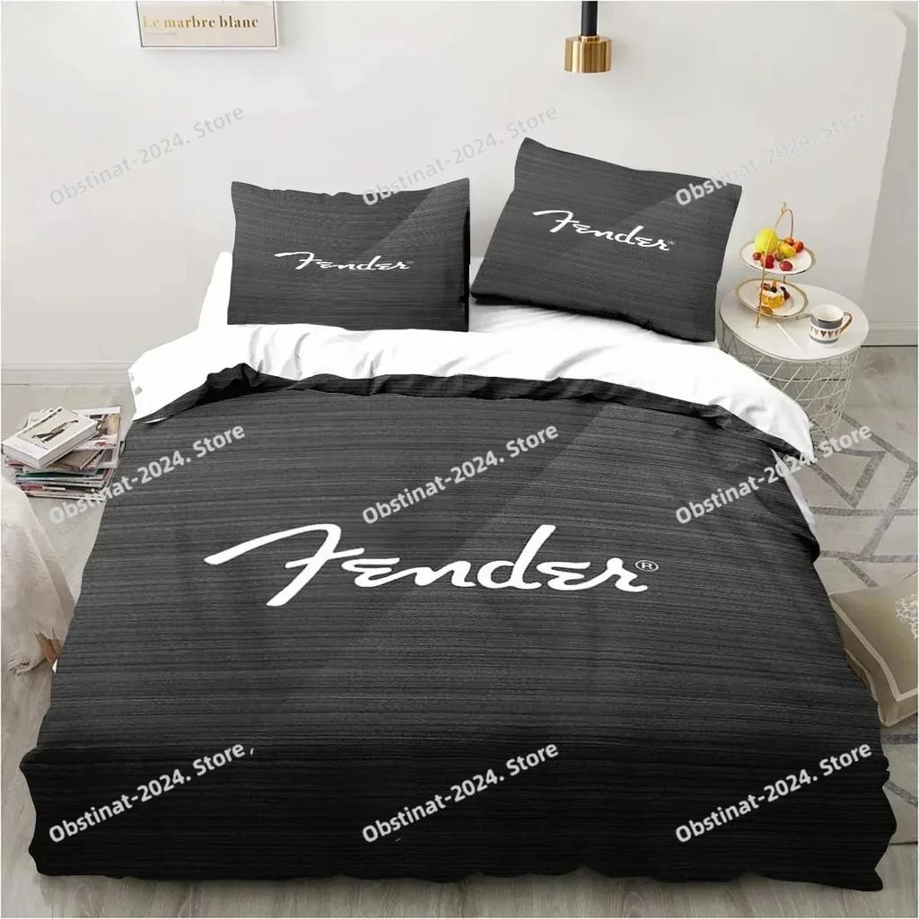 Fender Music Twin Bedding Guitar Set Bedding Set Print With Pillowcase Bed Duvet Cover Soft Single Double Queen Super King Size