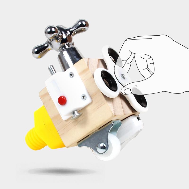 Kids Busy Cube Wooden Fidget Toy Cube Montessori Educational Baby Travel Toys Learning Basic Life Skills Sensory Busy Boards