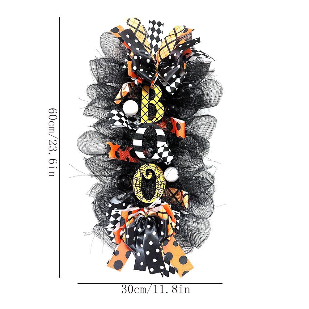 

Трансграничное украшение на Хэллоуин в виде венка из тыкв и привидений для двери