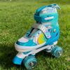Children's Beginner Roller Skates, Ages 3-12, Four-Wheel Double Row with Flashing Wheels for Boys and Girls