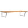 VidaXL Wall-mounted Vanity Shelf Steel and Solid Oak Wood, Floating Vanity Shelf, Vanity Shelf for Countertop 3302398