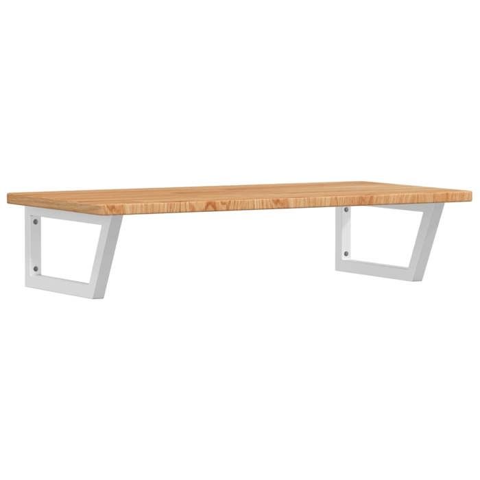 VidaXL Wall-mounted Vanity Shelf Steel and Solid Oak Wood, Floating Vanity Shelf, Vanity Shelf for Countertop 3302398