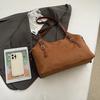 Quality Solid Faux Suede Shoulder Bag Buckle Decorative Large Capacity Hasp Casual Tote Hot Sale Bags for Women