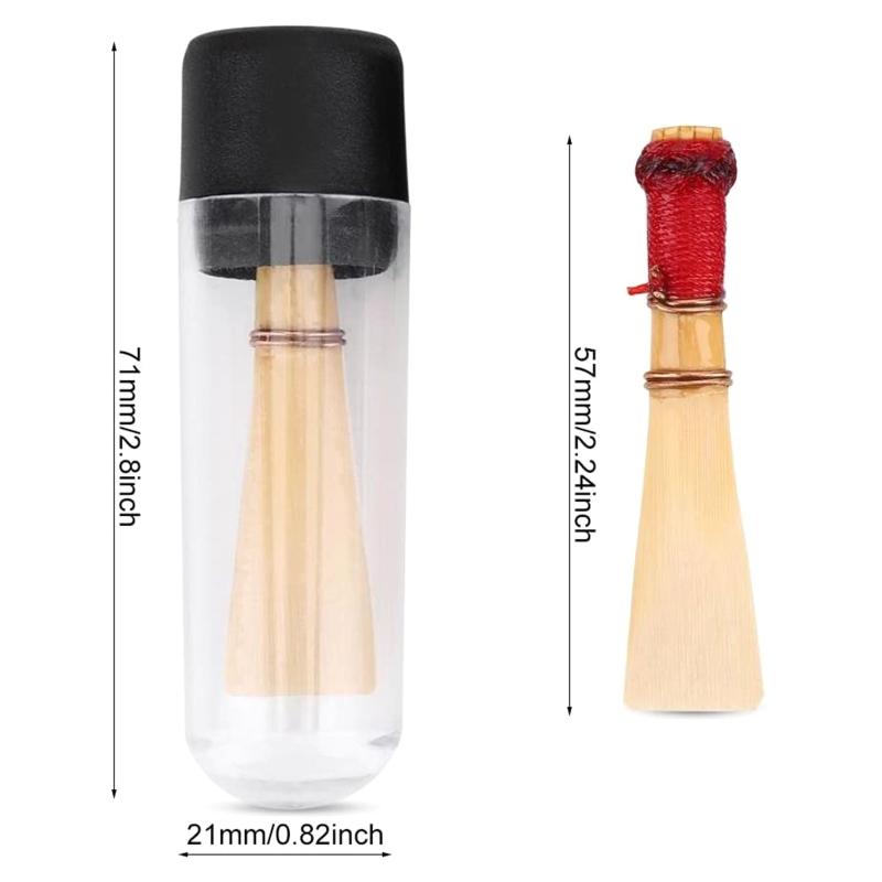 2 Stück Schilf-Pfeife Fagott-Rohrblatt Natürliche Fagott-Rohrblätter für m/Klarer Schutz f