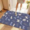 Cute Cartoon Cat Design Doormat Absorbent Carpet Rug Home Decoration Bedroom Living Room Kitchen Bathroom Entryway Welcome Mat