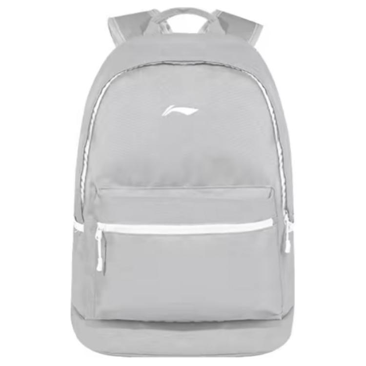 Li Ning Sports Life Collection Fabric Backpack Regular Unisex Cream Gray ABSQ564-6