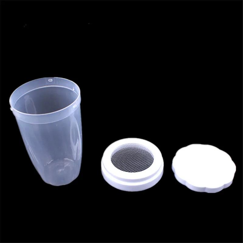 Household Plastic Powder Chocolate Shaker Icing Sugar Powder Flour Powder Cocoa DIY Coffee Sifter Shaker With Cover Bakeware
