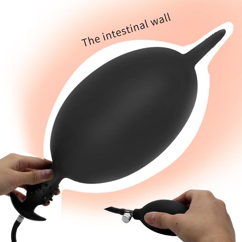 16/18cm Inflatable Anal Pump Enlargement Of Anus Dilator Vagina Massager Sex Toys Silicone Butt Plug For Wearing Prostate