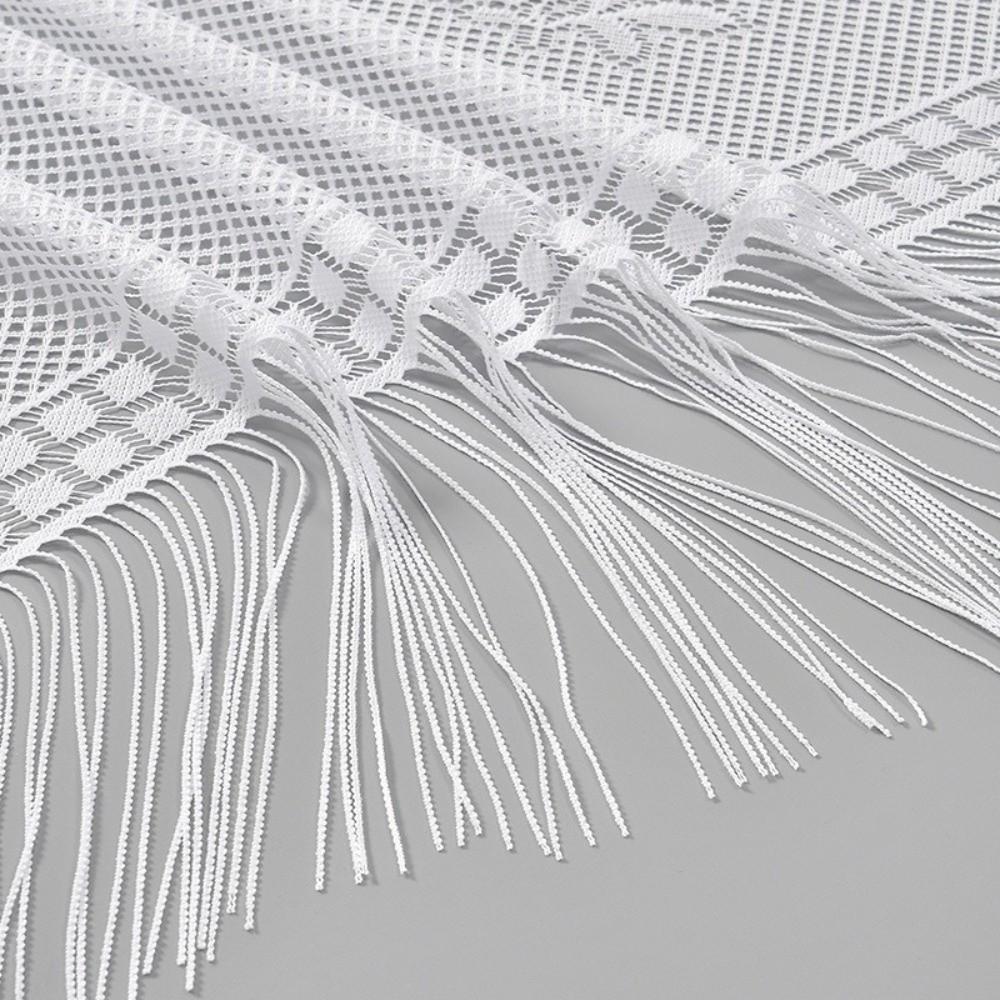 Solid Color Lace Scarf Elegant Triangle Scarf Trendy Women Neckerchief  Women Accessories