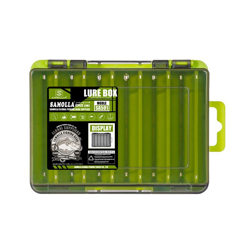 Double Sided Fishing Lure Boxes, 12 Compartments Fishing Tackle Organizer With 2 Buckle, Plastic Clear Storage Case