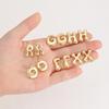 18K Polished Cute Bubble 26 Alphabet Stud Earrings - Minimalist Ear Jewelry