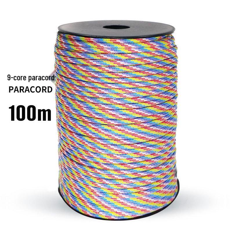 

Катушка 100 м 9-жильного паракорда для улицы, кемпинга, выживания и DIY-браслетов