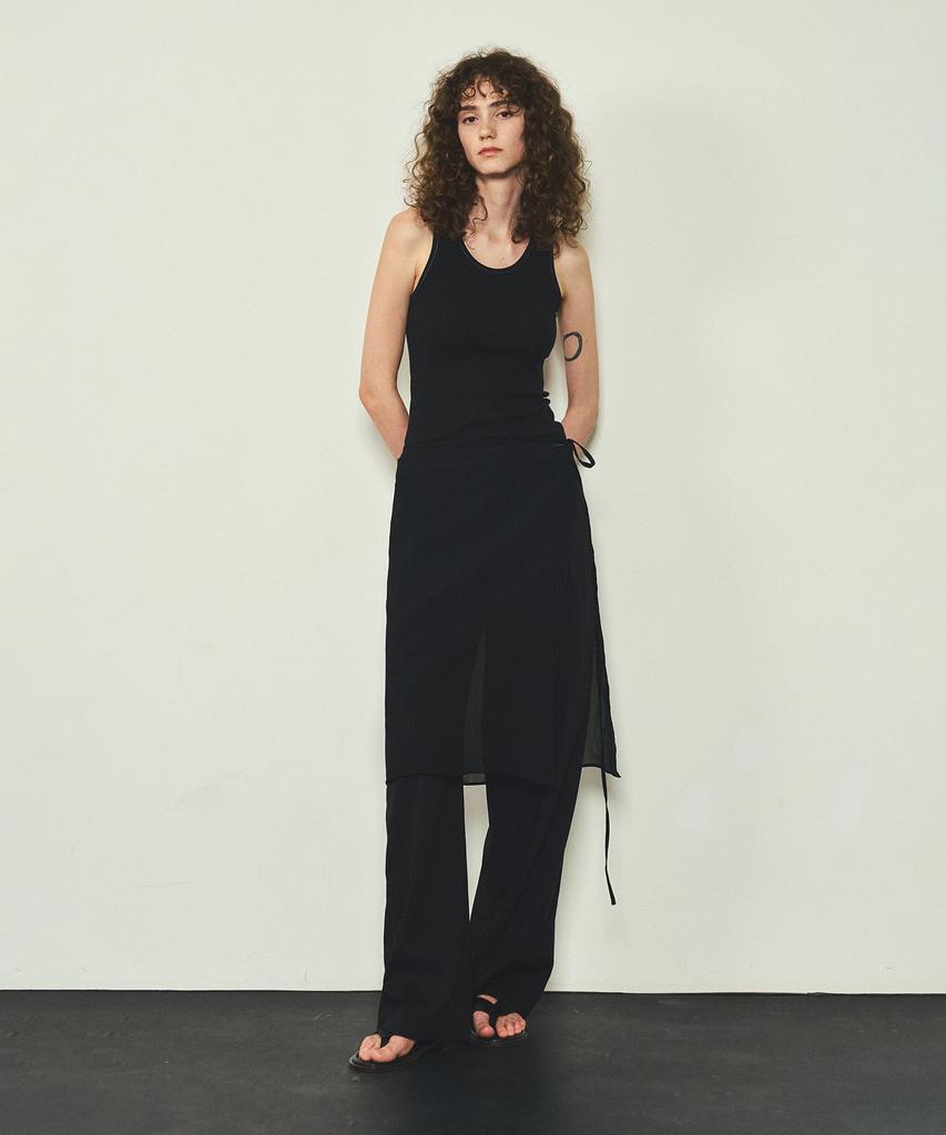 Cita Everywhere Layered Wrap Skirt_Cta915(Black)