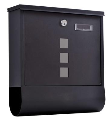 Hans Letterbox with Newspaper Holder Black