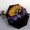 Jack Skellington Themed Automatic Opening and Closing Umbrella, Brightly Colored 8-rib Portable Umbrella, Suitable for Men and Women, A Perfect Gift F