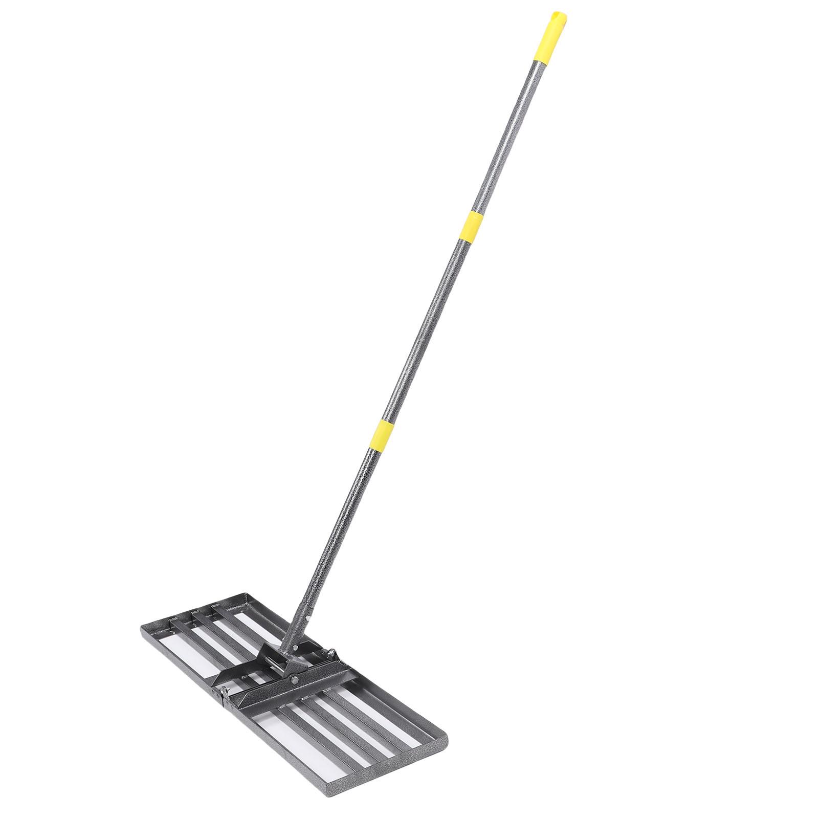 

Lawn ing Rake, 30x10in Ground Plate Lawn with 48 to 78 Inch Handle, Yard ing Rakes for Soil Sand Backyard Course Fa