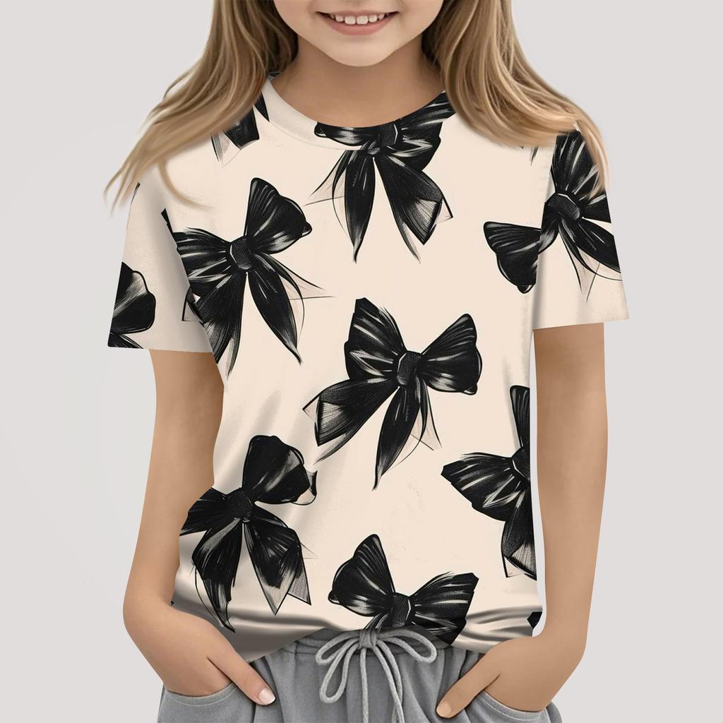 Toddler Girl Boy T-Shirts Kids Top Boys And Girls Printed Short Sleeved T-shirt