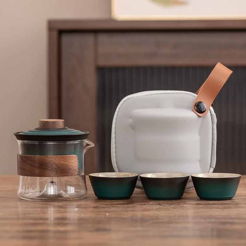 High-end Express Cup, One Pot, Three Cups, Portable Travel Tea Set, Portable Outdoor Enterprise, Company Business Gift