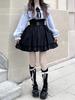 XHSUKADO Black Mini Skirt with Heart Back and and This Skirt Is Perfect for Students and Provides a Stylish French Girly Available In Size for and
