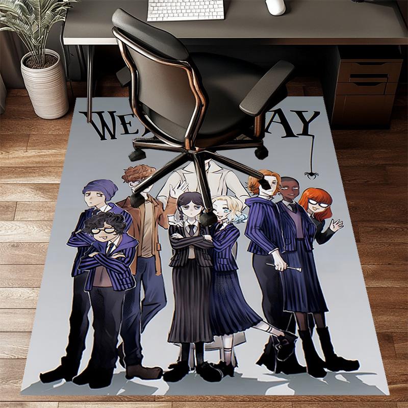 1pc Addams Family Wednesday4 Design Printed Area Rug Carpet for Bedroom Living Room Home Decor Rugs Mat Non Slip Mat Rug for Bedside