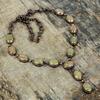 Unakite Necklace Electroformed Copper Adjustable Chain Necklace Gemstone Copper Jewelry Anniversary Gifts Handmade Necklace Designer Jewelry
