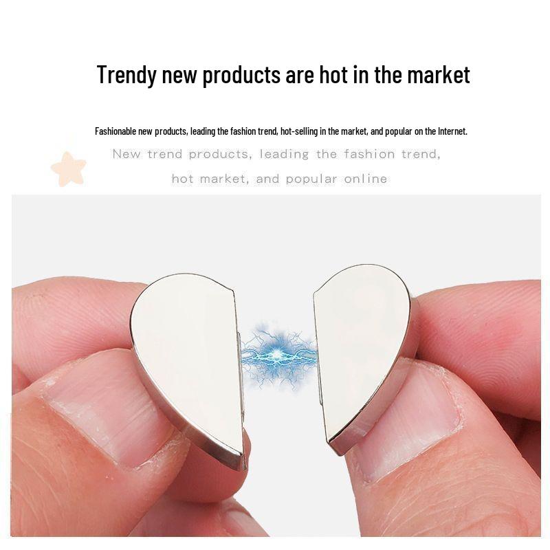 Heart-Shaped Magnetic Curtain Buckle - Strong Metal Closure & Light Leak Prevention