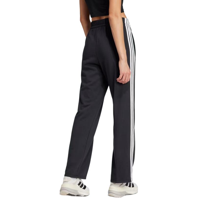 Adidas Essentials 3-Stripes Open Hem French Terry Pants Women Pants Black JW7182