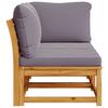 2 Piece Garden Lounge Set with Cushions Solid Acacia Wood