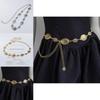 Bohemian Waist Chain Vintage Embossed Metal Pendant For Women Summer Fashion Accessory