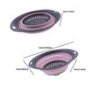 Silicone Kitchen Foldable Storage Basket Collapsible Colander Strainer Fruit Vegetable Drainer Kitchen Draining Filter Organzier