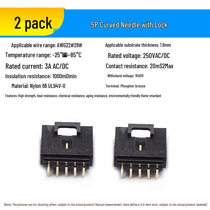 2.54 Lockable DuPont Connector: 2P & 3/4/10P Straight/Bent Pin Header MX2.54 Socket