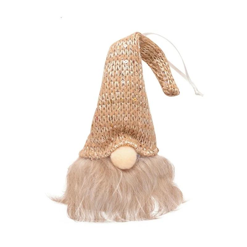 New Fashion Christmas Ornaments Forest Old Man with Lamp Pendant Faceless Doll Luminous Small Pendant Tree Ornaments