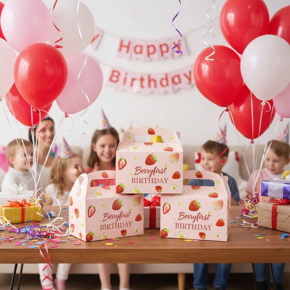 10 Stück Papier Geschenkkarton Leere Box Verpackungsfall Cartoon Handgriff Geschenkboxen Babyparty