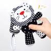 Infant Baby Rattles Newborn Black White Visual Grab Ability Training Toys Stroller Bed Hanging Bell Plush Doll
