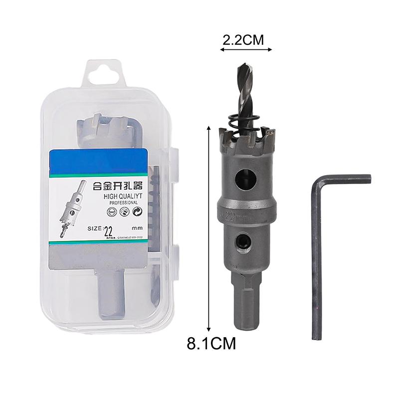 Stainless Steel Alloy Drill Bit Hole Saw Heavy Duty Impact Cutting Hole Bit For Aluminum Metal Plate Hardware Drilling Tools